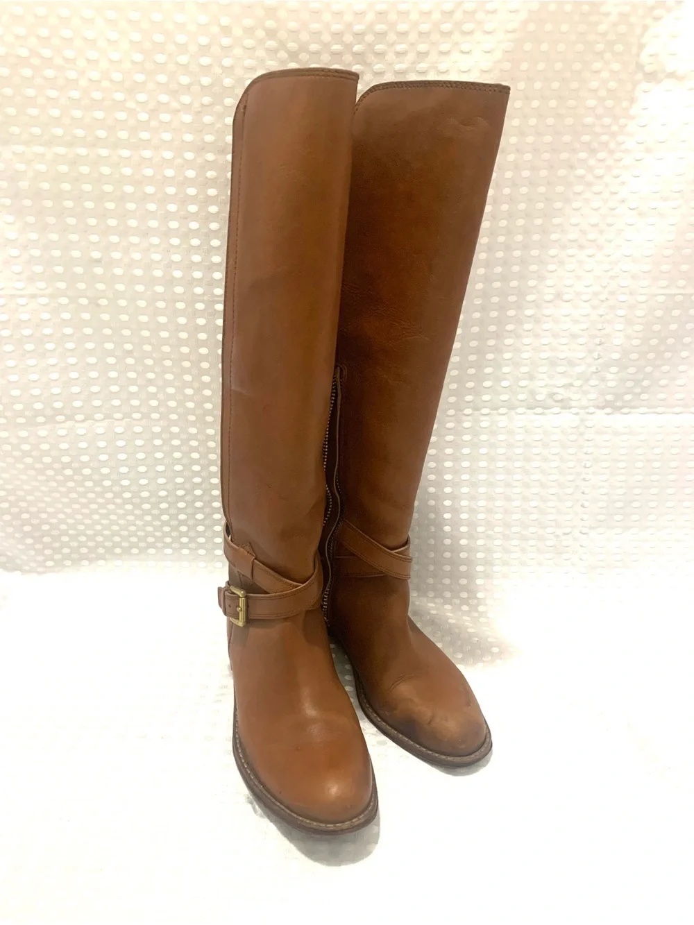 Coach Women's Tall Brown Leather Riding Boots